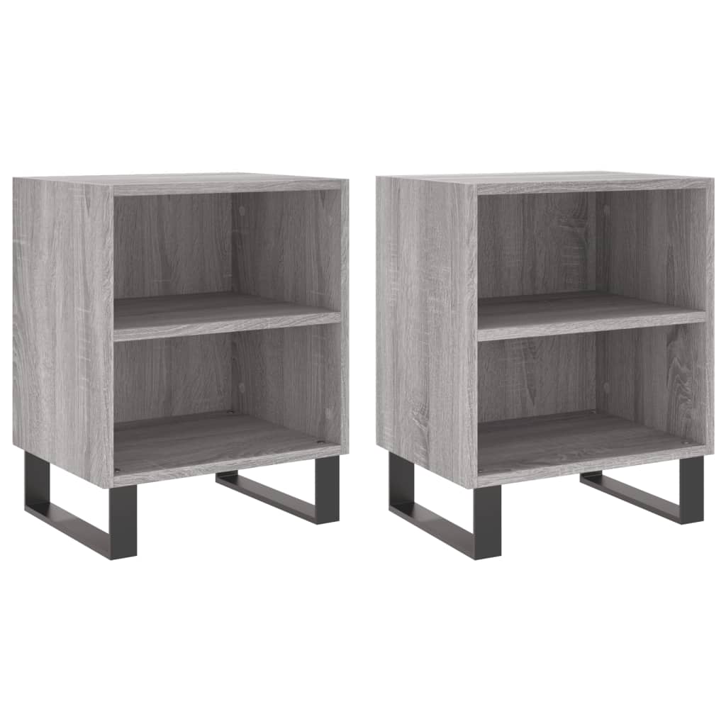 Tables de chevet 2 pcs sonoma gris 40x30x50cm bois d'ingénierie Tables de chevet vidaXL   