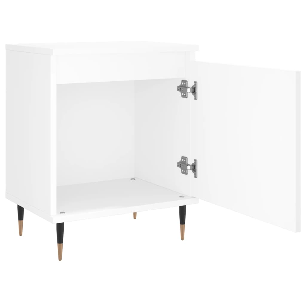 Tables de chevet 2 pcs blanc 40x30x50 cm bois d'ingénierie Tables de chevet vidaXL   