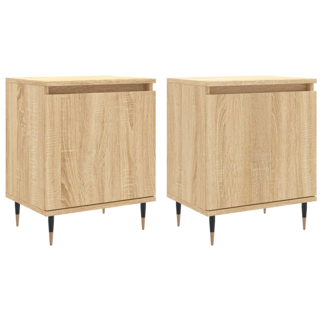 Tables de chevet 2pcs chêne sonoma 40x30x50cm bois d'ingénierie Tables de chevet vidaXL   