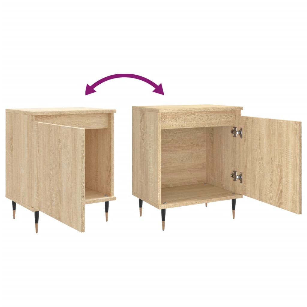 Tables de chevet 2pcs chêne sonoma 40x30x50cm bois d'ingénierie Tables de chevet vidaXL   