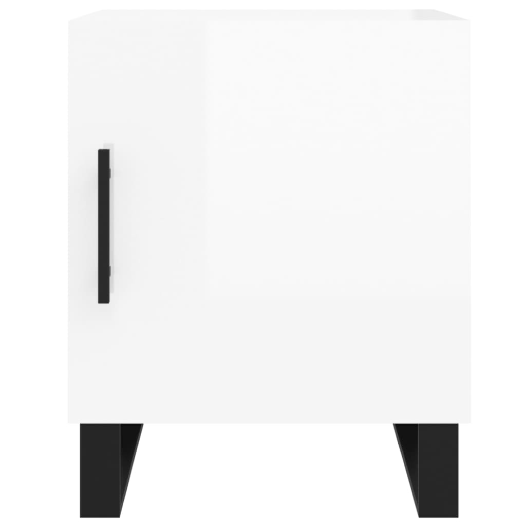 Tables de chevet 2 pcs blanc brillant 40x40x50 cm Tables de chevet vidaXL   