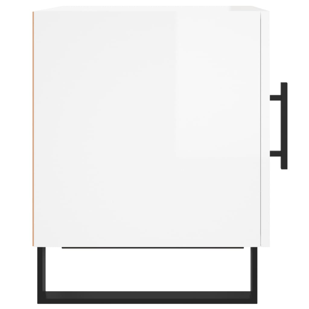 Tables de chevet 2 pcs blanc brillant 40x40x50 cm Tables de chevet vidaXL   