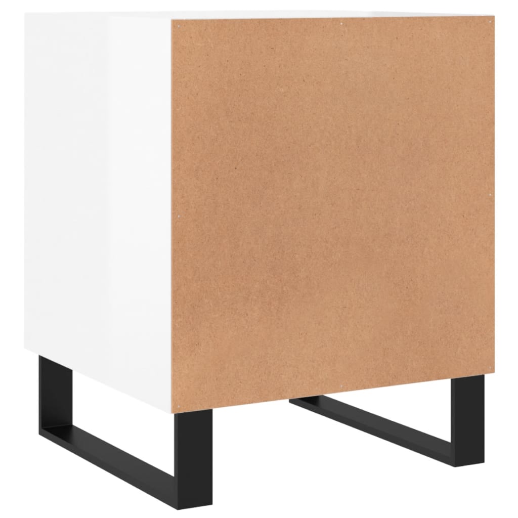 Tables de chevet 2 pcs blanc brillant 40x40x50 cm Tables de chevet vidaXL   