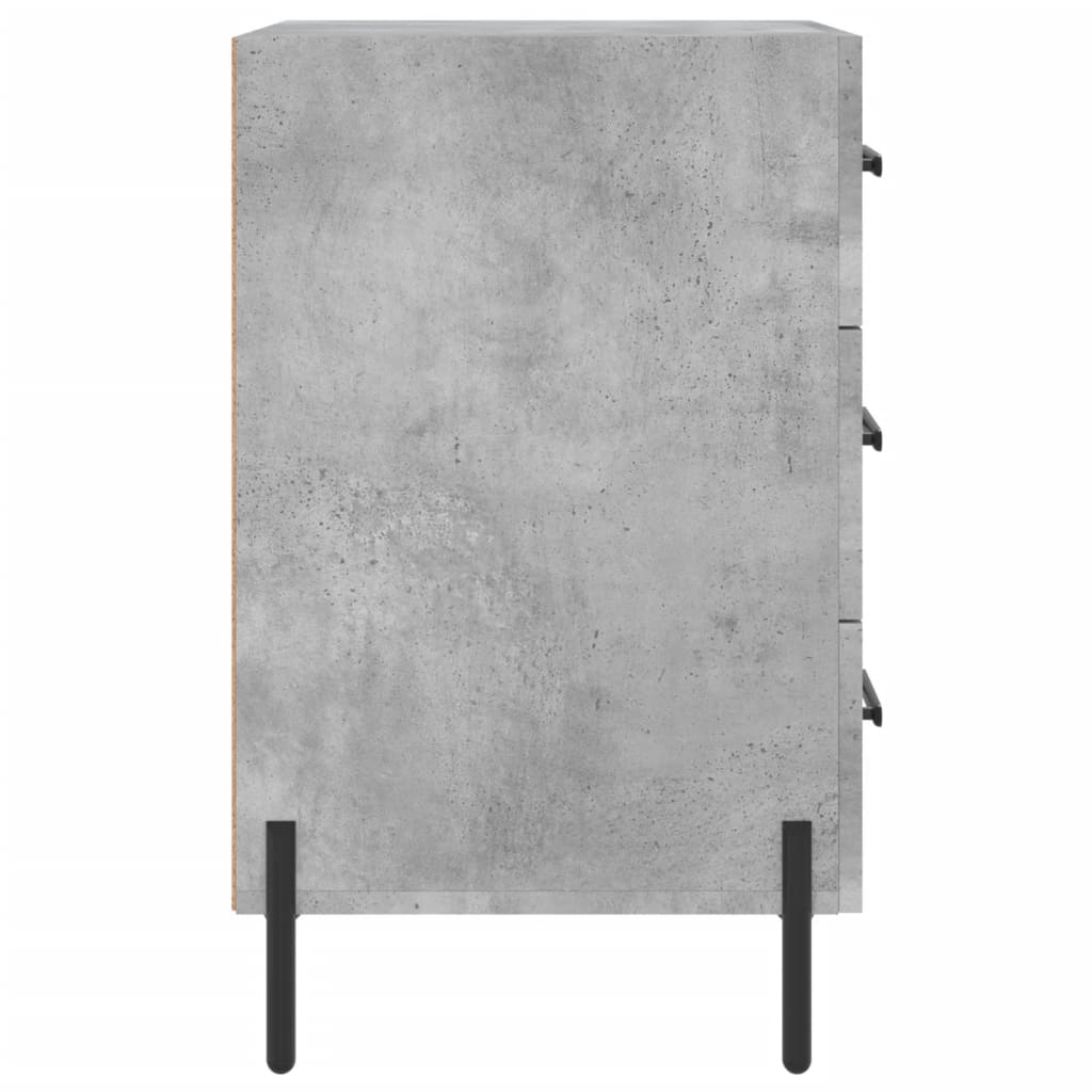 Table de chevet gris béton 40x40x66 cm bois d'ingénierie Tables de chevet vidaXL   