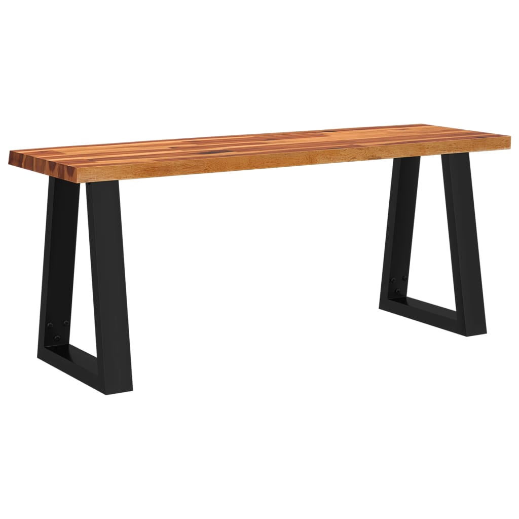 Banc avec bord vivant 110 cm bois d'acacia massif Bancs coffres vidaXL   