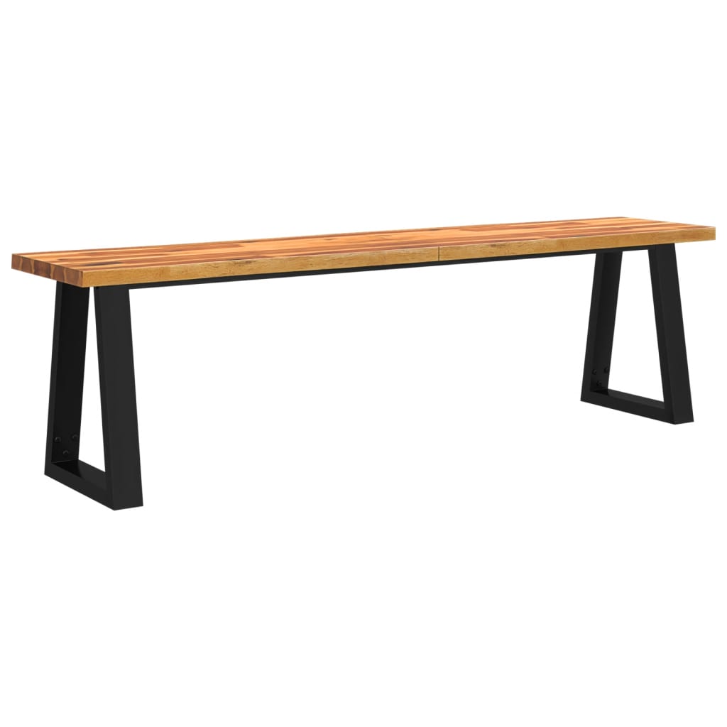 Banc avec bord vivant 160 cm bois d'acacia massif Bancs coffres vidaXL