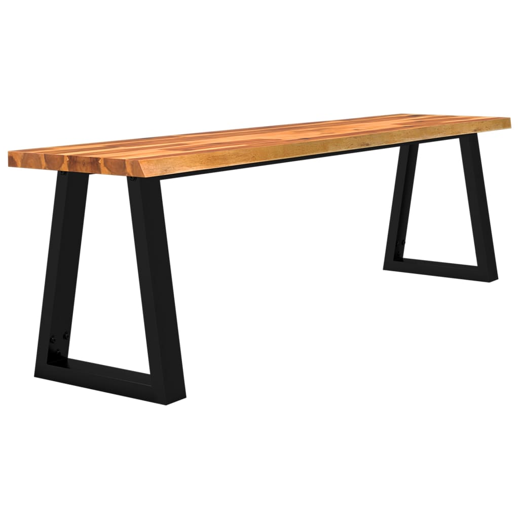 Banc avec bord vivant 160 cm bois d'acacia massif Bancs coffres vidaXL