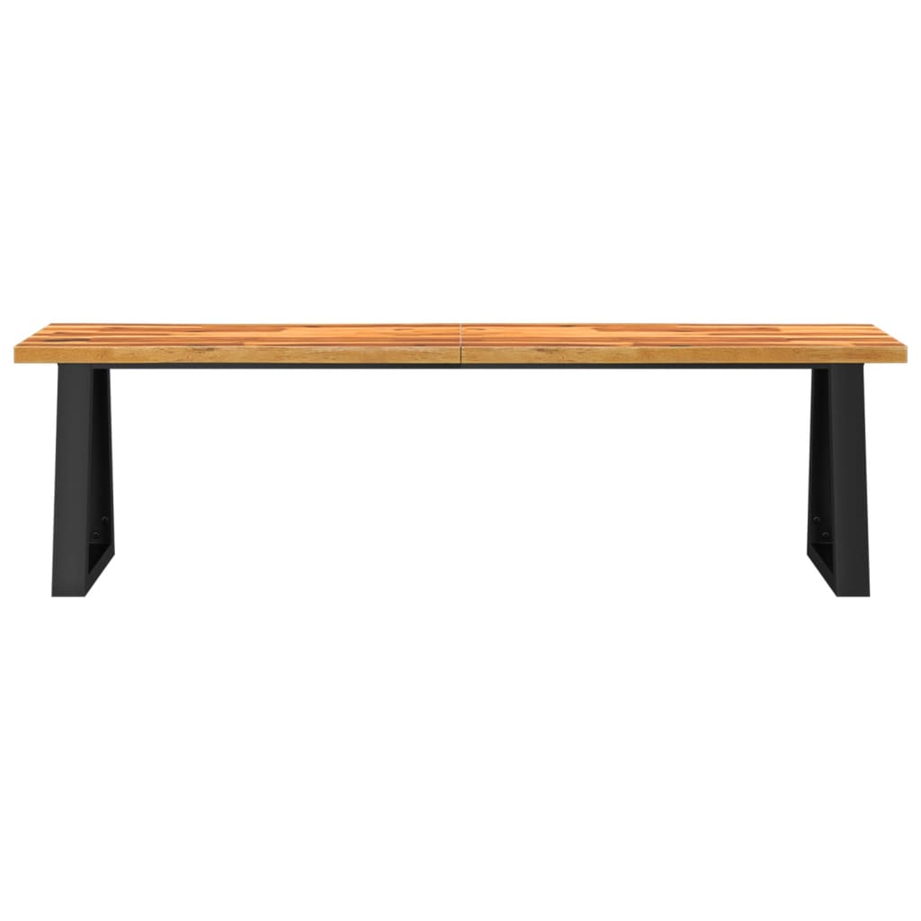 Banc avec bord vivant 160 cm bois d'acacia massif Bancs coffres vidaXL