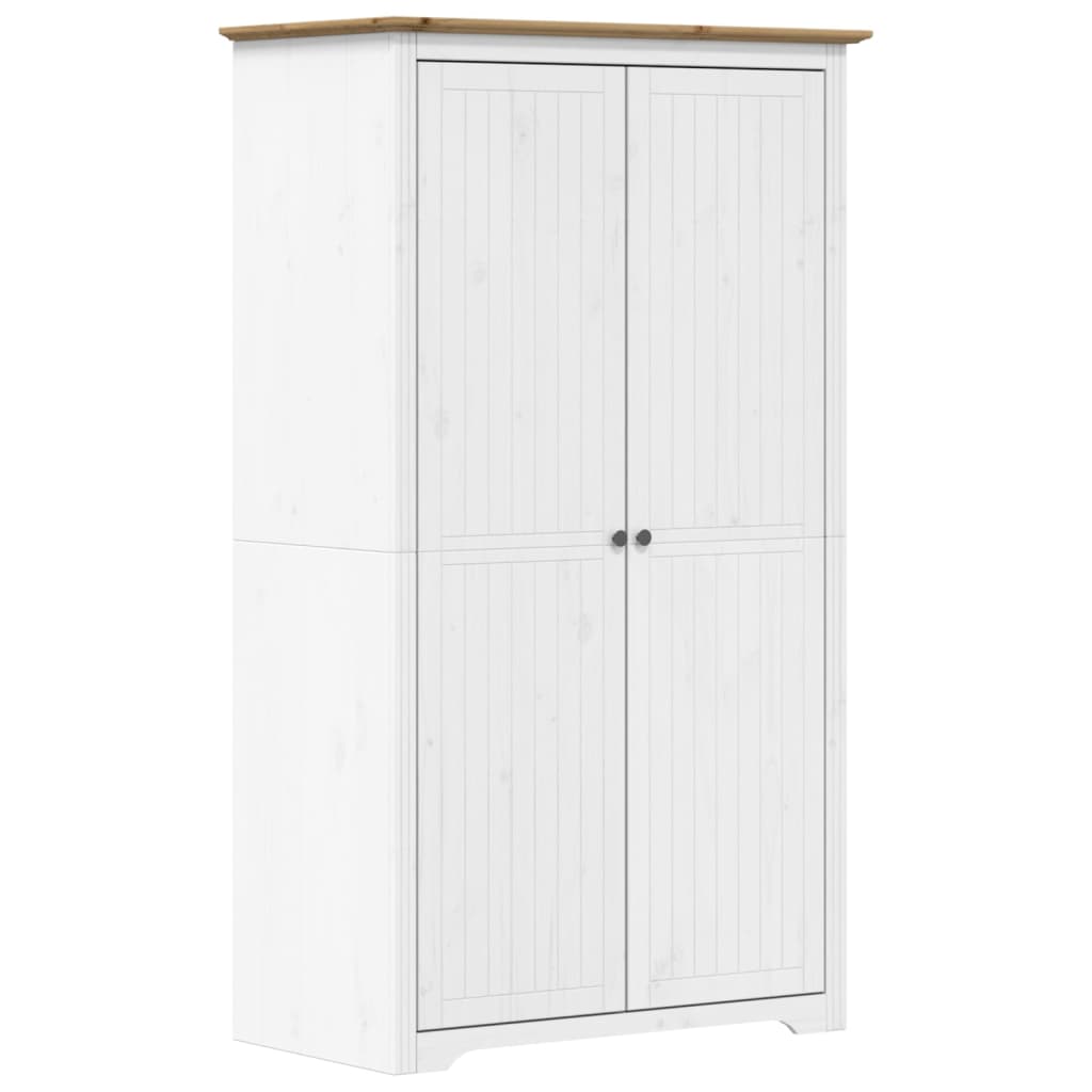 Garde-robe BODO blanc marron 99x53,5x173 cm bois massif de pin Armoires vidaXL   