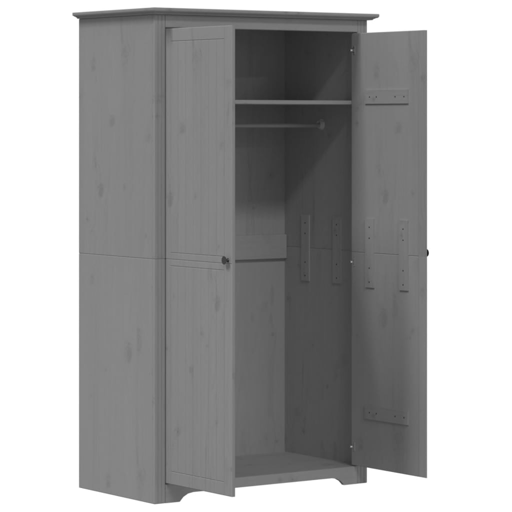 Garde-robe BODO gris 99x53,5x173 cm bois massif de pin Armoires vidaXL   