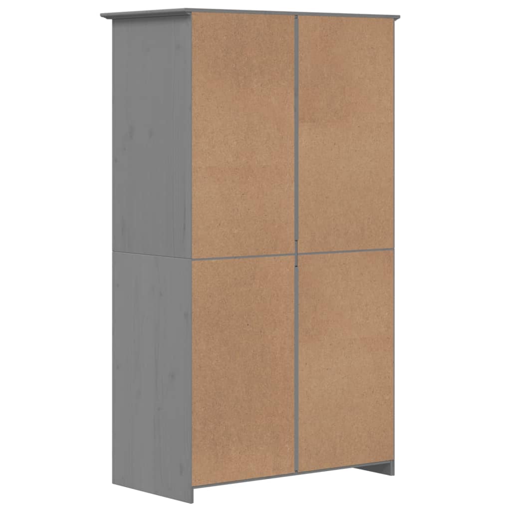 Garde-robe BODO gris 99x53,5x173 cm bois massif de pin Armoires vidaXL   