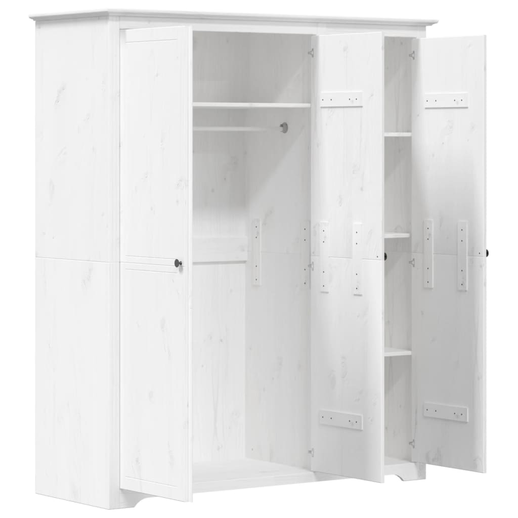 Garde-robe BODO blanc 146x53,5x173 cm bois massif de pin Armoires vidaXL   