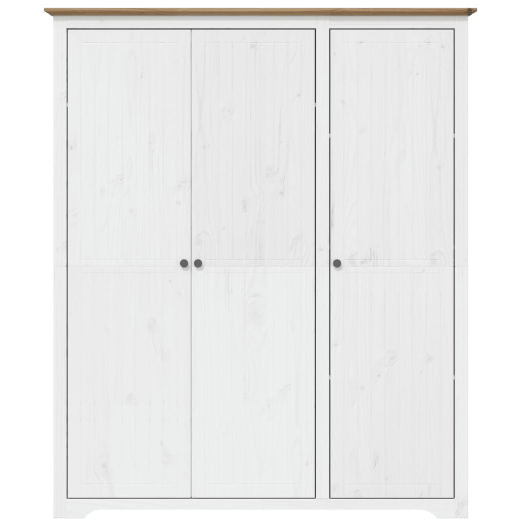 Garde-robe BODO blanc marron 146x53,5x173 cm bois massif de pin Armoires vidaXL   