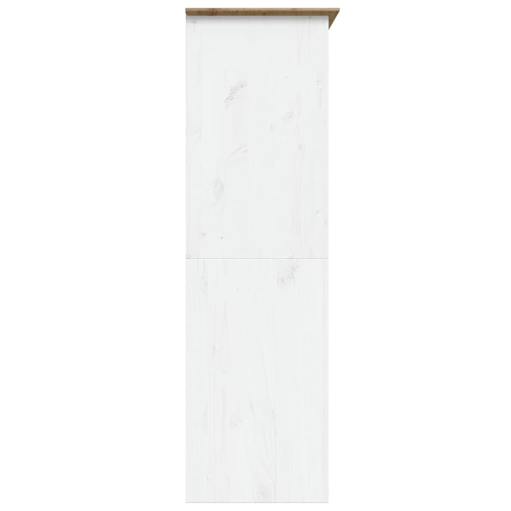 Garde-robe BODO blanc marron 146x53,5x173 cm bois massif de pin Armoires vidaXL   