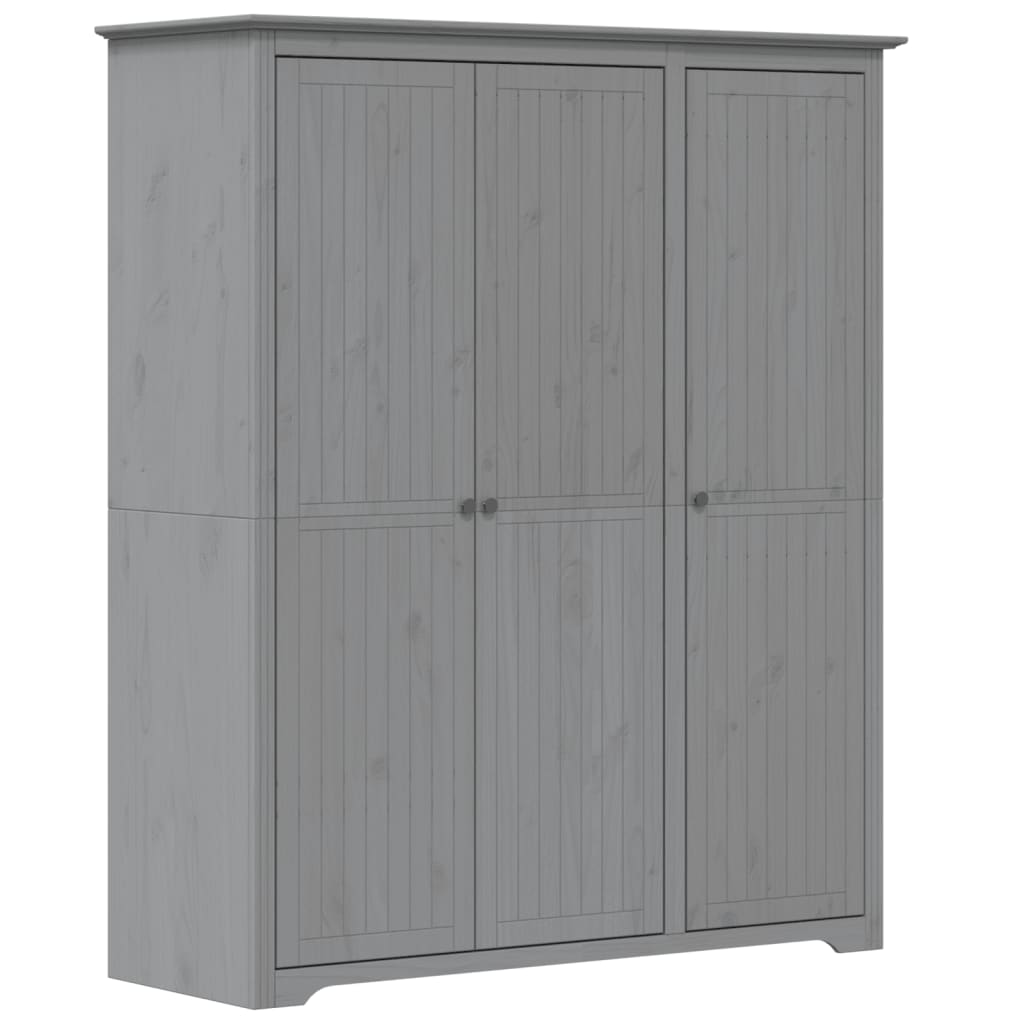 Garde-robe BODO gris 146x53,5x173 cm bois massif de pin Armoires vidaXL   