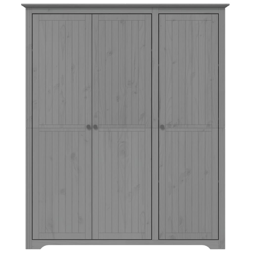 Garde-robe BODO gris 146x53,5x173 cm bois massif de pin Armoires vidaXL   