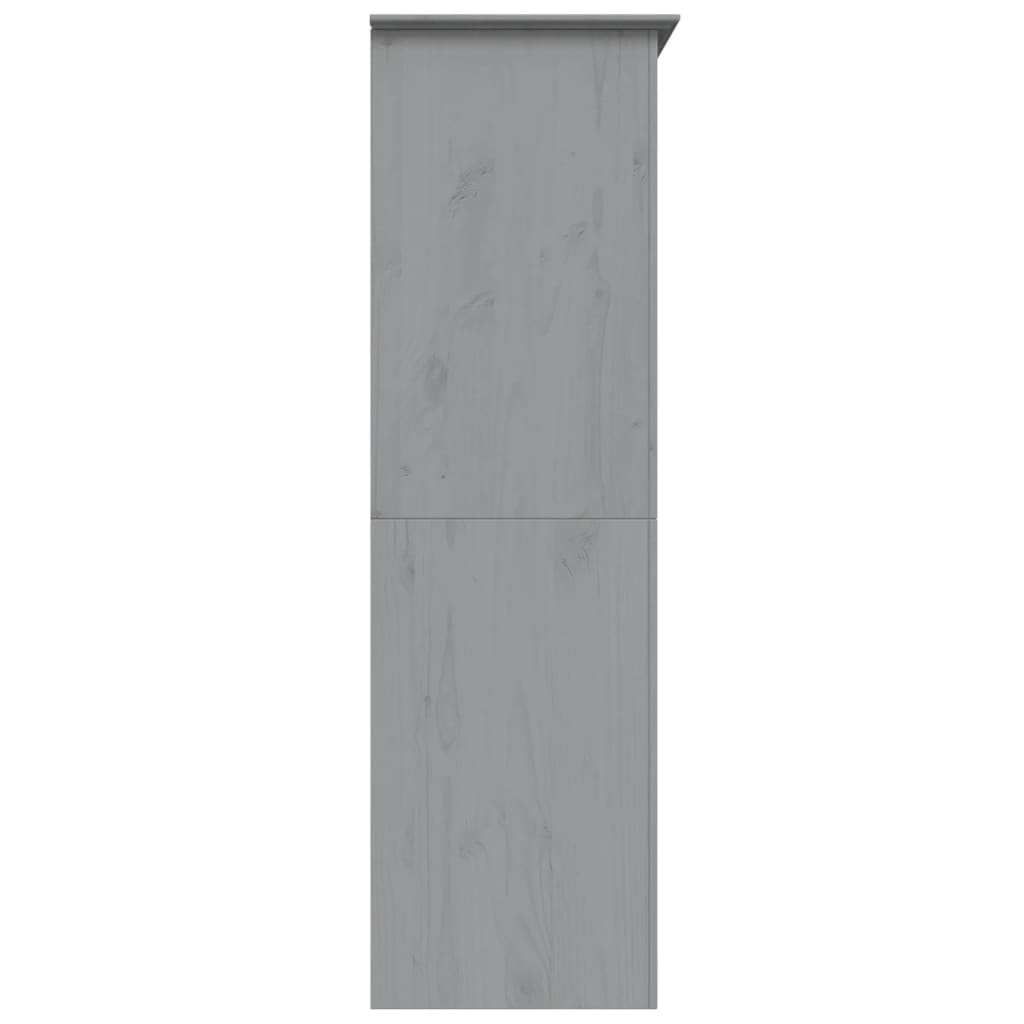 Garde-robe BODO gris 146x53,5x173 cm bois massif de pin Armoires vidaXL   