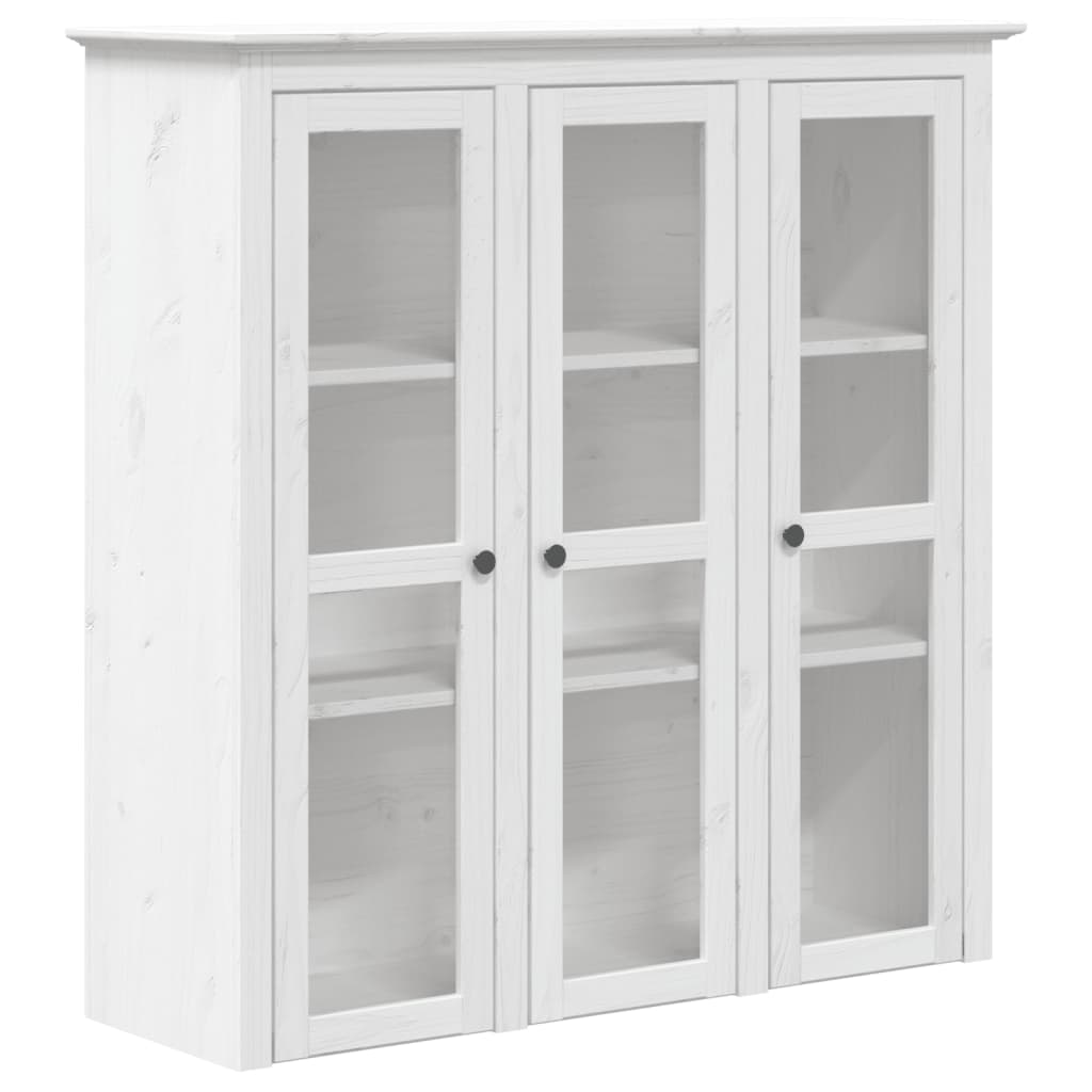 Armoire avec portes vitrées BODO blanc bois de pin massif Buffets & bahuts vidaXL