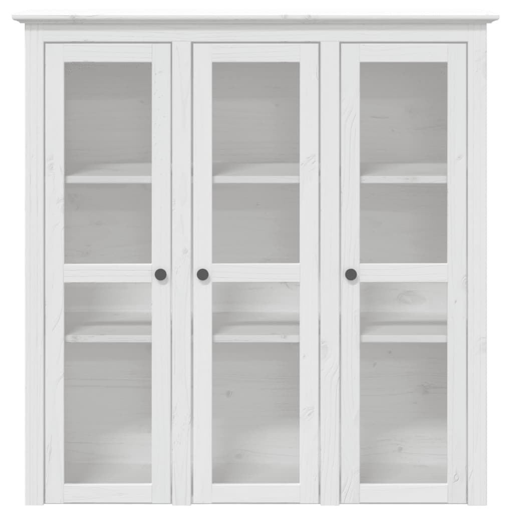 Armoire avec portes vitrées BODO blanc bois de pin massif Buffets & bahuts vidaXL