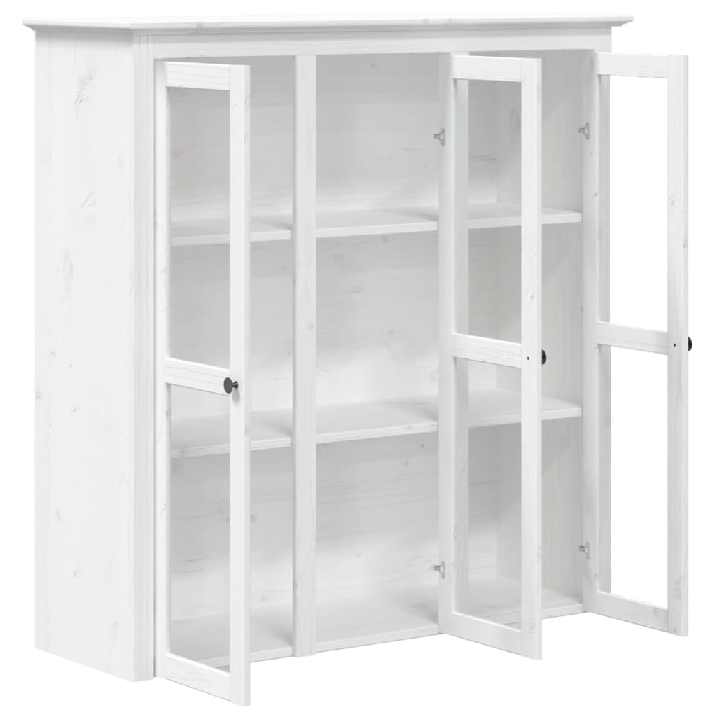 Armoire avec portes vitrées BODO blanc bois de pin massif Buffets & bahuts vidaXL