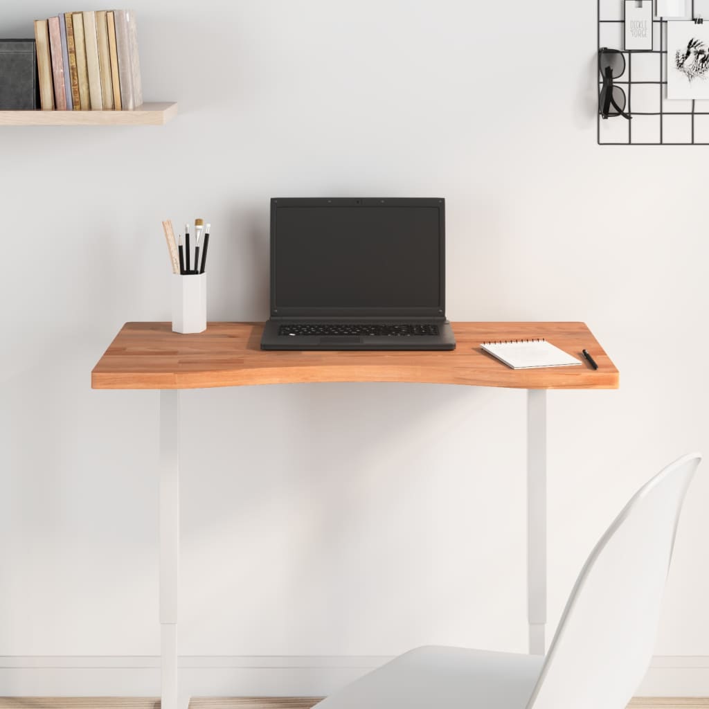 Dessus de bureau 80x(36-40)x2,5 cm bois massif de hêtre Pièces et accessoires pour bureaux vidaXL