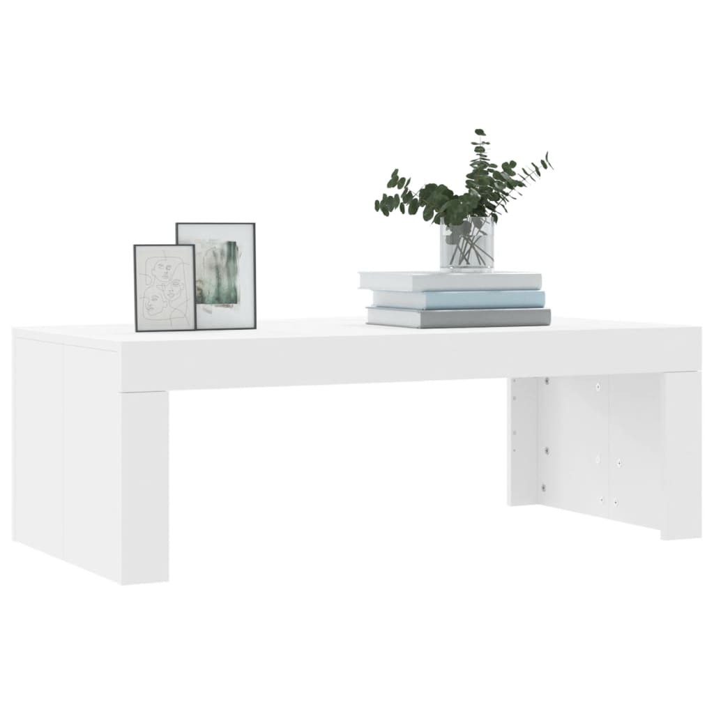 Table basse blanc 102x50x36 cm bois d'ingénierie Tables basses vidaXL   