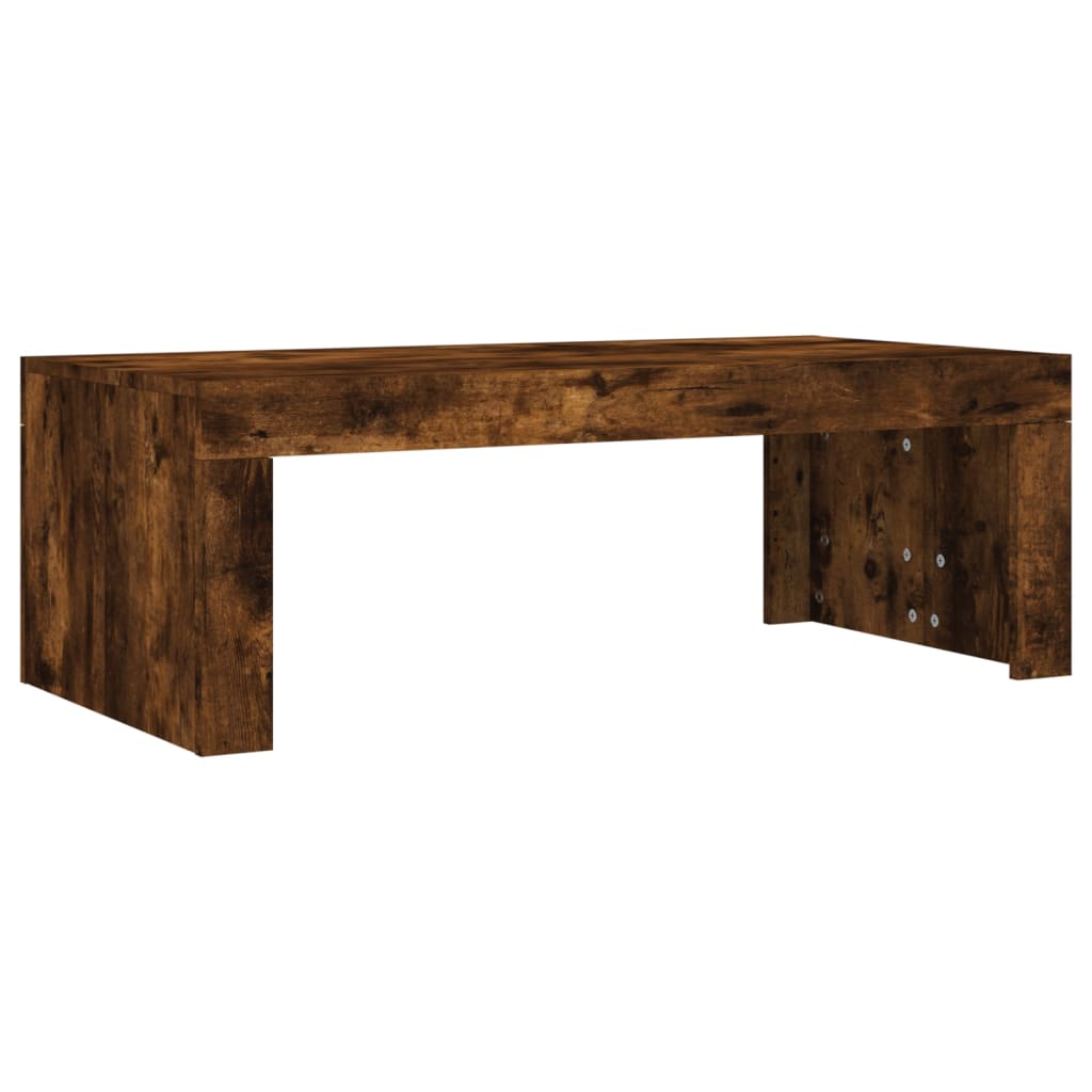 Table basse chêne fumé 102x50x36 cm bois d'ingénierie Tables basses vidaXL