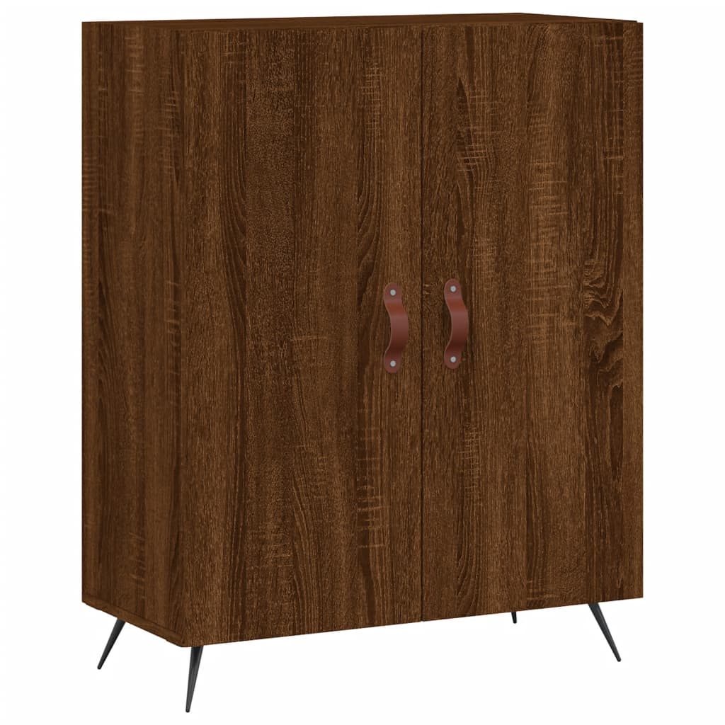 Image Buffet haut Chêne marron 69,5x34x180 cm Bois d'ingénierie | Xios Store SNC vidaXL Xios Store SNC