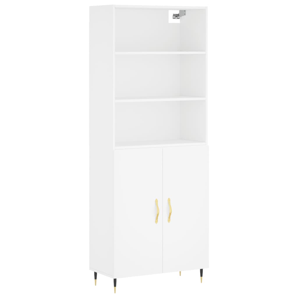 Image Buffet haut Blanc 69,5x34x180 cm Bois d'ingénierie | Xios Store SNC vidaXL Xios Store SNC