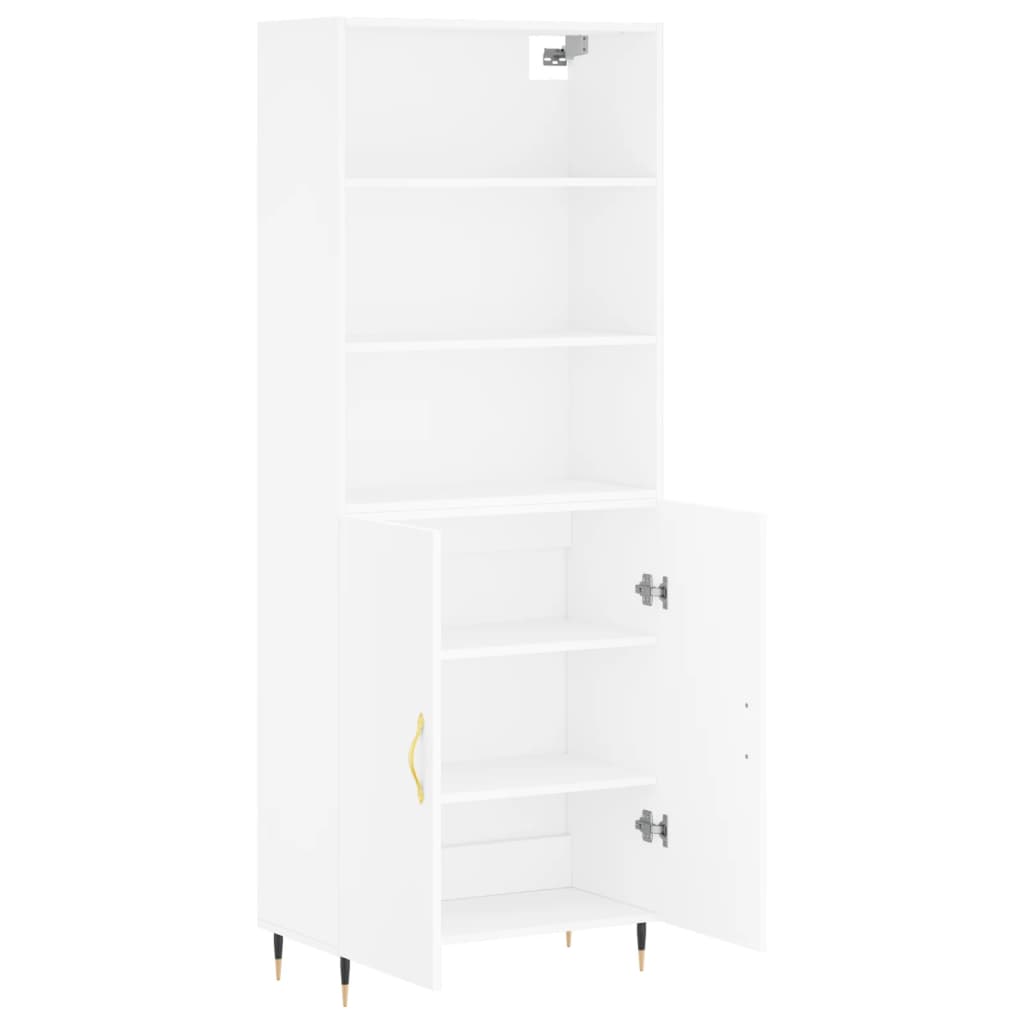 Image Buffet haut Blanc 69,5x34x180 cm Bois d'ingénierie | Xios Store SNC vidaXL Xios Store SNC