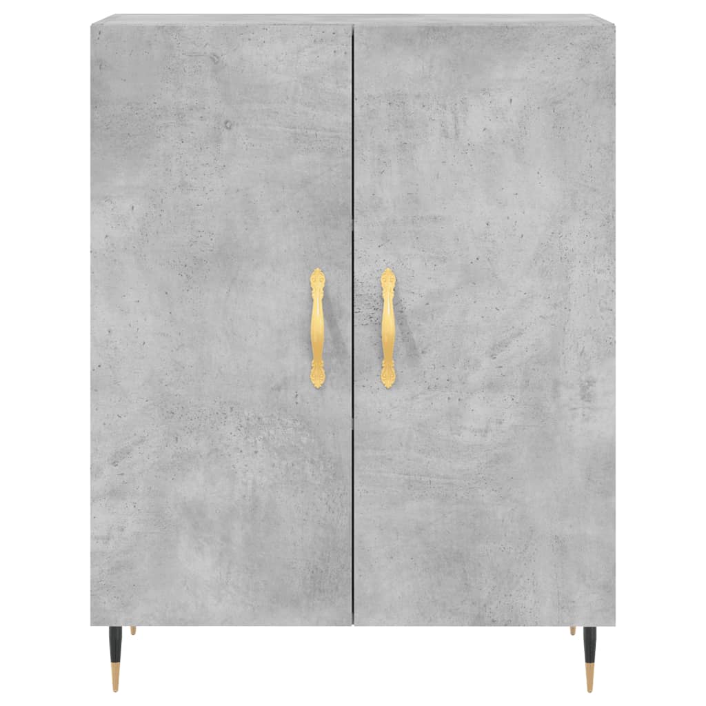 Image Buffet haut Gris béton 69,5x34x180 cm Bois d'ingénierie | Xios Store SNC vidaXL Xios Store SNC