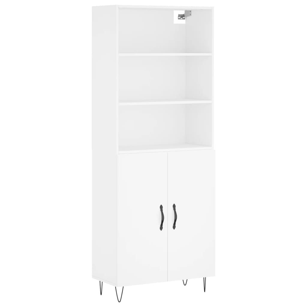 Image Buffet haut Blanc 69,5x34x180 cm Bois d'ingénierie | Xios Store SNC vidaXL Xios Store SNC