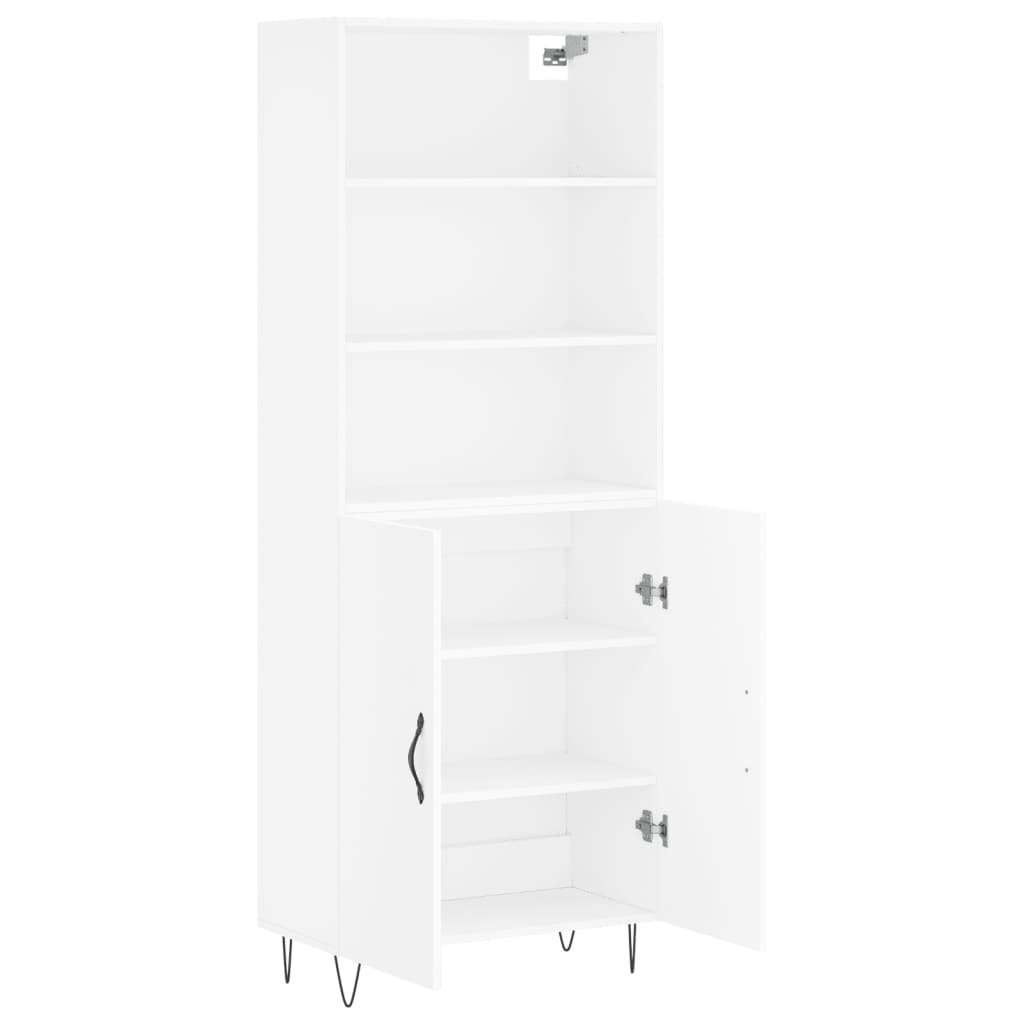 Image Buffet haut Blanc 69,5x34x180 cm Bois d'ingénierie | Xios Store SNC vidaXL Xios Store SNC