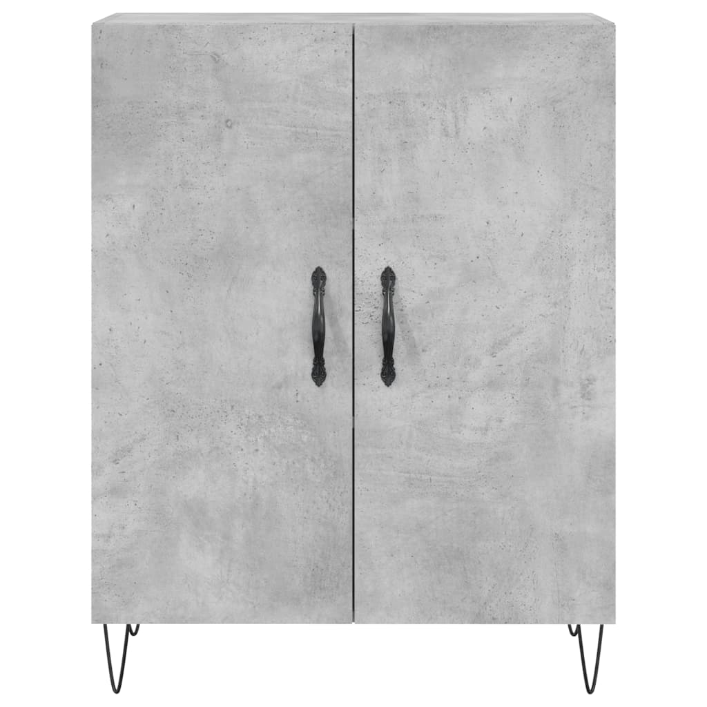 Image Buffet haut Gris béton 69,5x34x180 cm Bois d'ingénierie | Xios Store SNC vidaXL Xios Store SNC