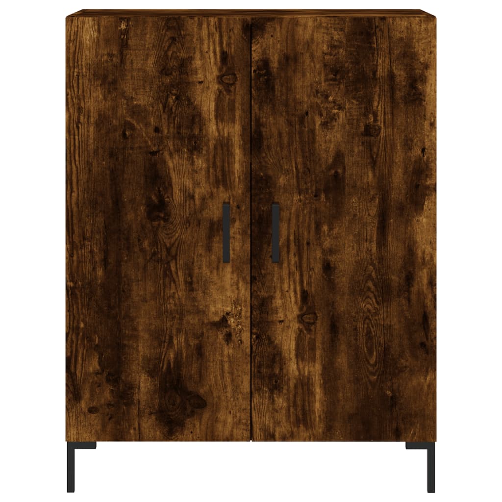 Image Buffet haut Chêne fumé 69,5x34x180 cm Bois d'ingénierie | Xios Store SNC vidaXL Xios Store SNC