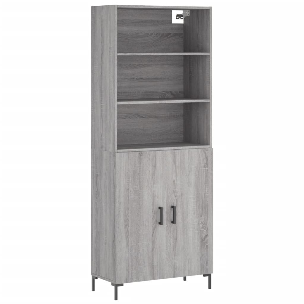 Image Buffet haut Sonoma gris 69,5x34x180 cm Bois d'ingénierie | Xios Store SNC vidaXL Xios Store SNC