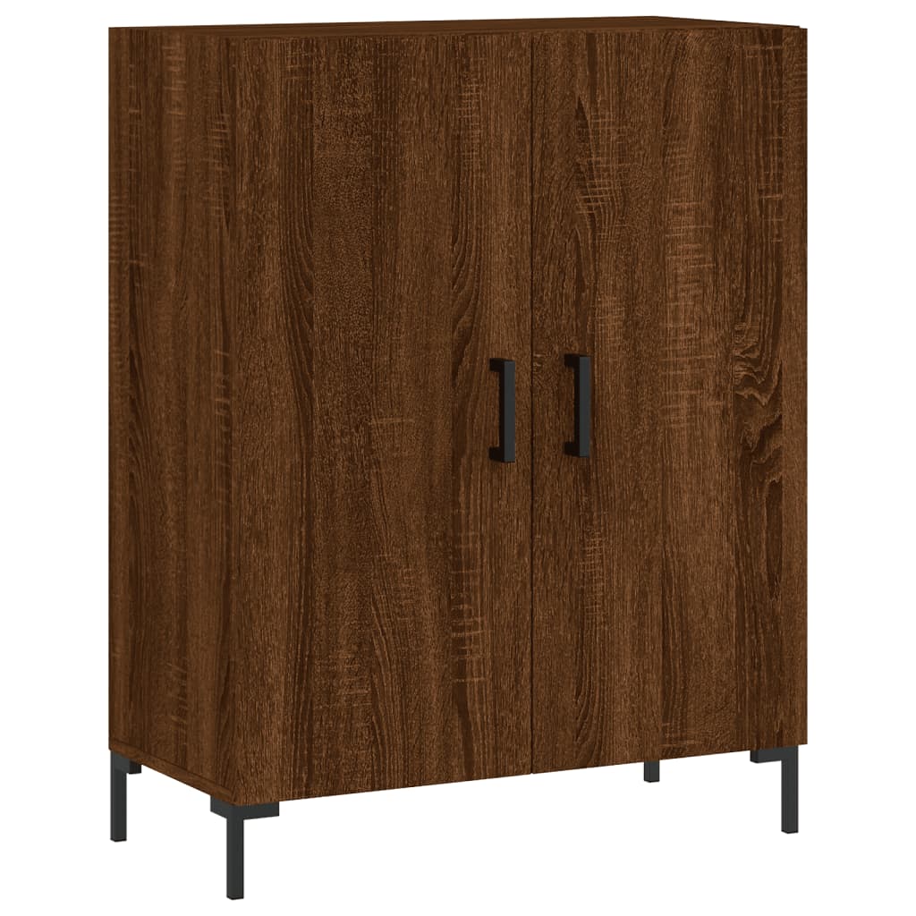 Image Buffet haut Chêne marron 69,5x34x180 cm Bois d'ingénierie | Xios Store SNC vidaXL Xios Store SNC