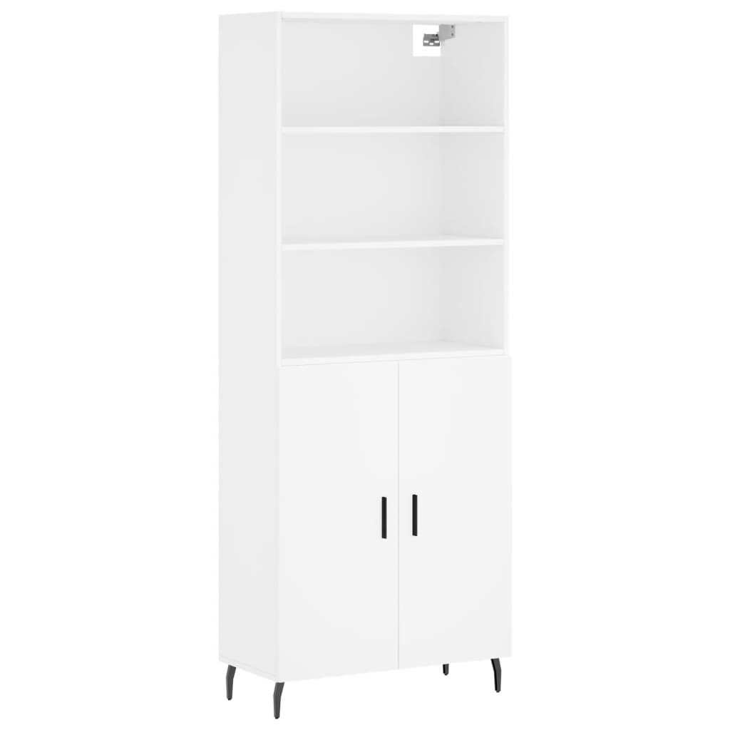 Image Buffet haut Blanc 69,5x34x180 cm Bois d'ingénierie | Xios Store SNC vidaXL Xios Store SNC