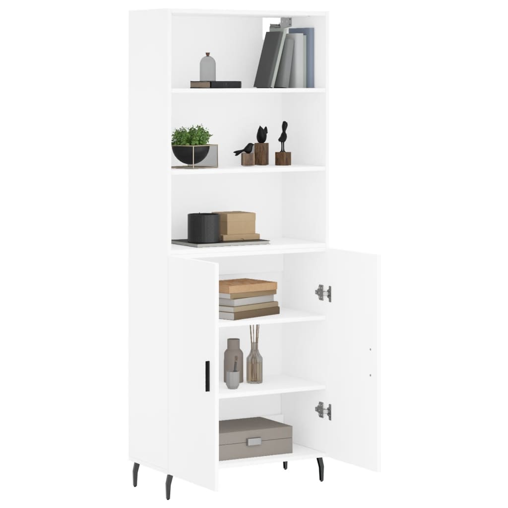 Image Buffet haut Blanc 69,5x34x180 cm Bois d'ingénierie | Xios Store SNC vidaXL Xios Store SNC