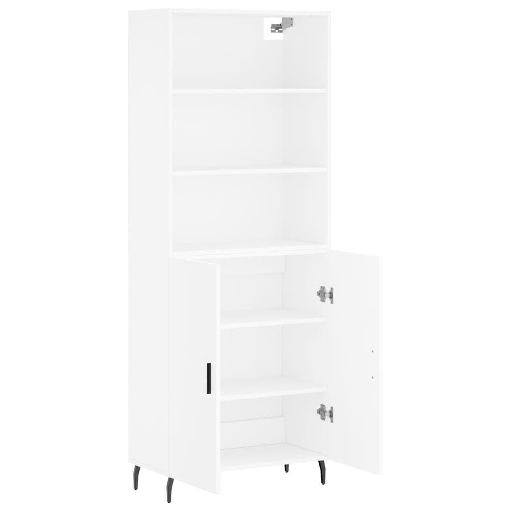 Image Buffet haut Blanc 69,5x34x180 cm Bois d'ingénierie | Xios Store SNC vidaXL Xios Store SNC