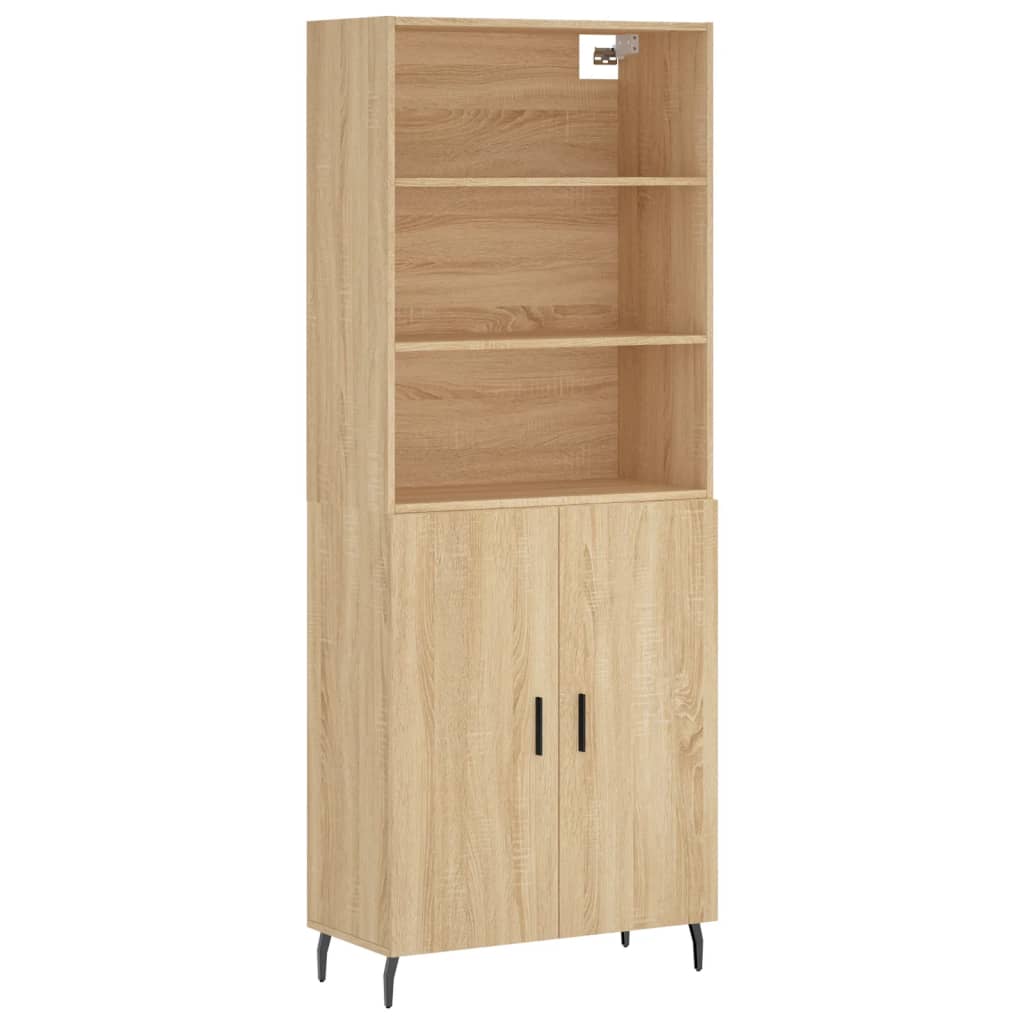 Image Buffet haut Chêne sonoma 69,5x34x180 cm Bois d'ingénierie | Xios Store SNC vidaXL Xios Store SNC