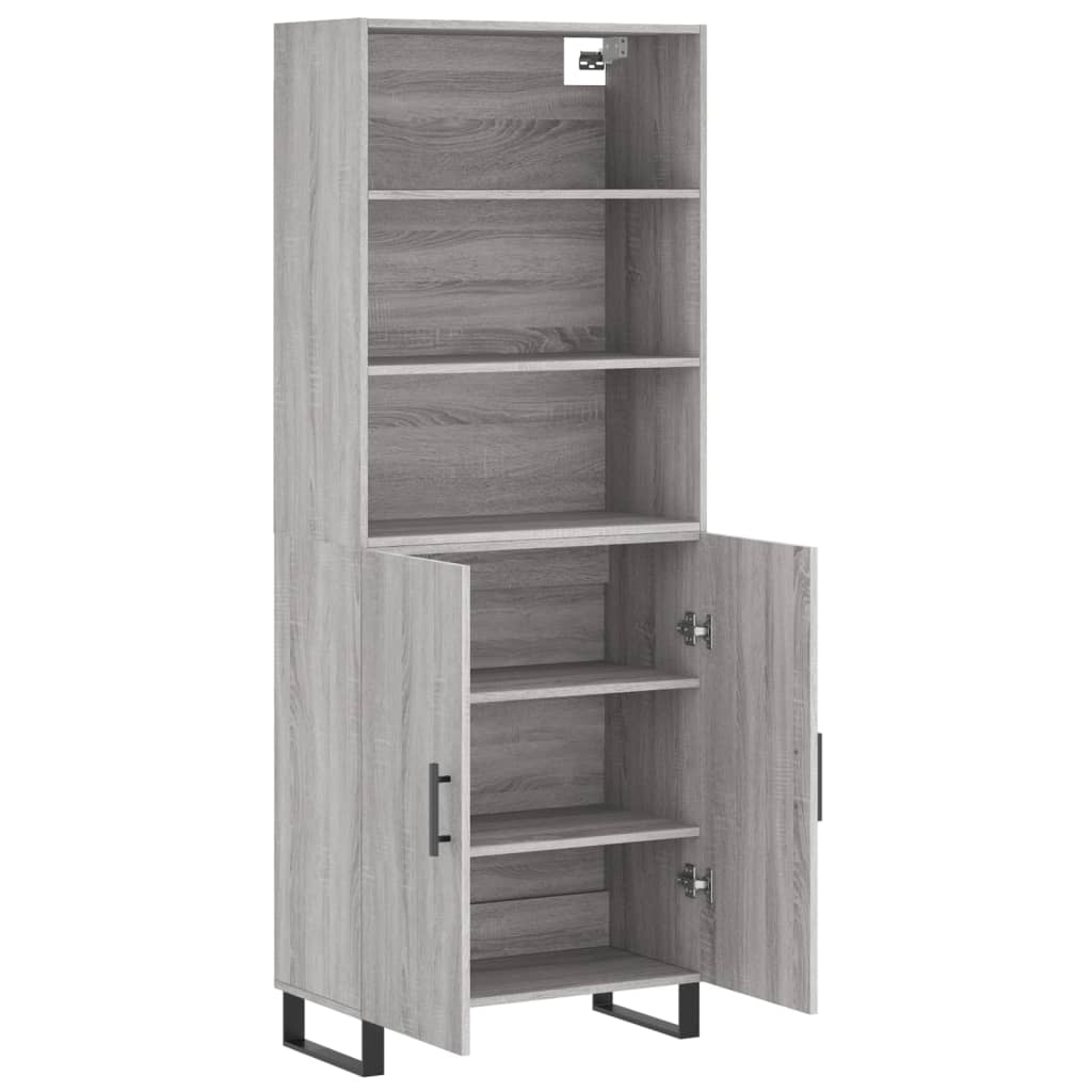 Image Buffet haut Sonoma gris 69,5x34x180 cm Bois d'ingénierie | Xios Store SNC vidaXL Xios Store SNC