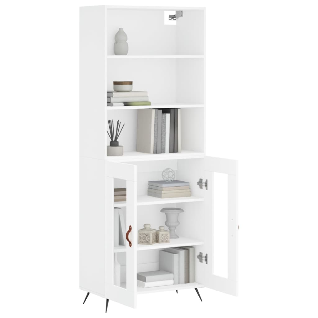 Image Buffet haut Blanc 69,5x34x180 cm Bois d'ingénierie | Xios Store SNC vidaXL Xios Store SNC