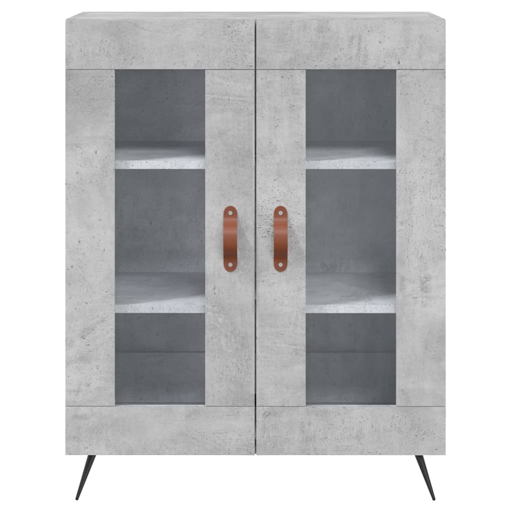 Image Buffet haut Gris béton 69,5x34x180 cm Bois d'ingénierie | Xios Store SNC vidaXL Xios Store SNC