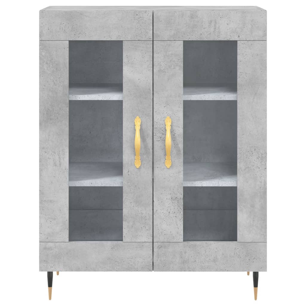 Image Buffet haut Gris béton 69,5x34x180 cm Bois d'ingénierie | Xios Store SNC vidaXL Xios Store SNC