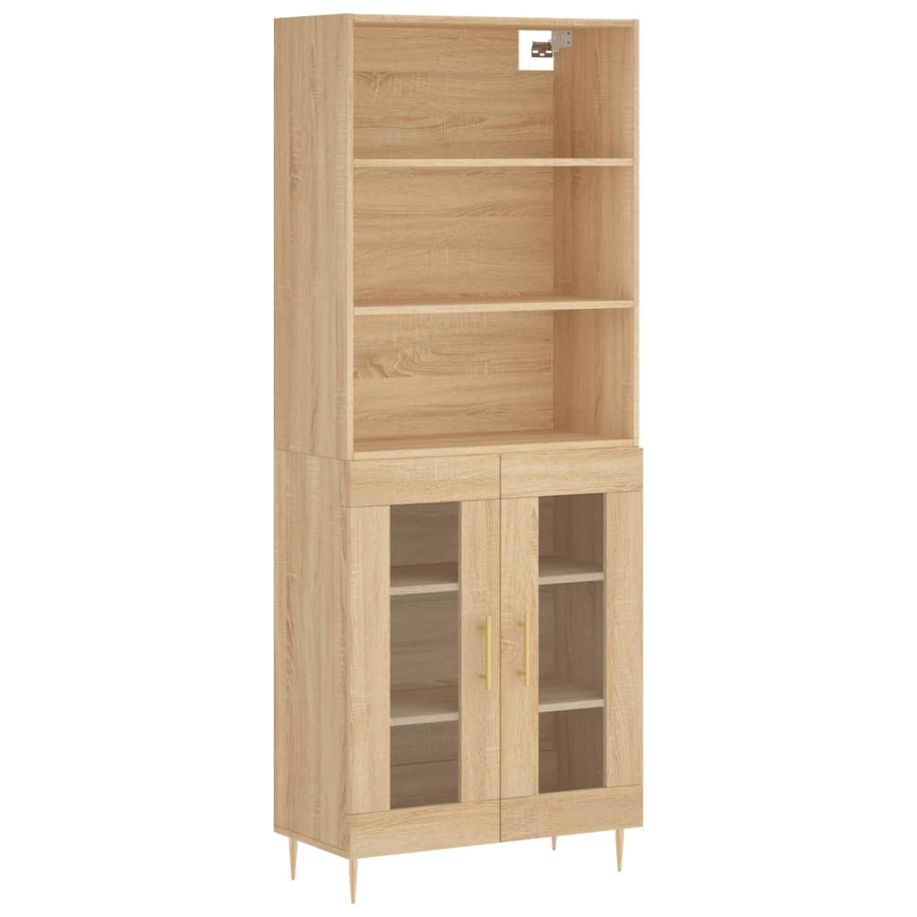 Image Buffet haut Chêne sonoma 69,5x34x180 cm Bois d'ingénierie | Xios Store SNC vidaXL Xios Store SNC