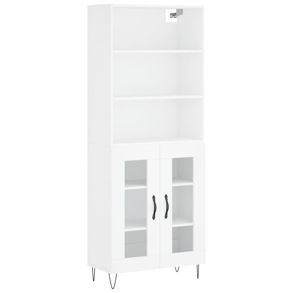 Image Buffet haut Blanc 69,5x34x180 cm Bois d'ingénierie | Xios Store SNC vidaXL Xios Store SNC