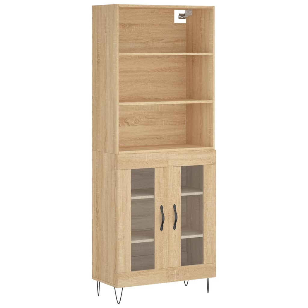 Image Buffet haut Chêne sonoma 69,5x34x180 cm Bois d'ingénierie | Xios Store SNC vidaXL Xios Store SNC