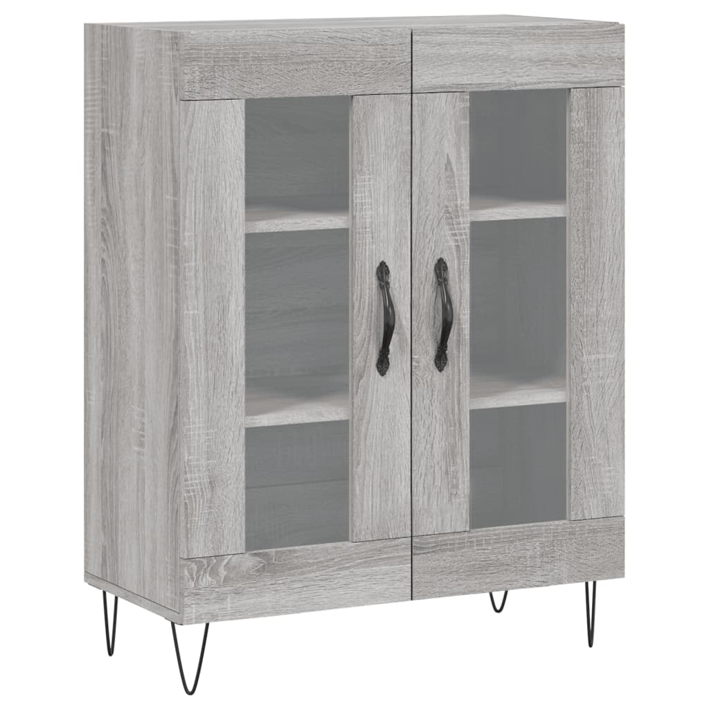 Image Buffet haut Sonoma gris 69,5x34x180 cm Bois d'ingénierie | Xios Store SNC vidaXL Xios Store SNC