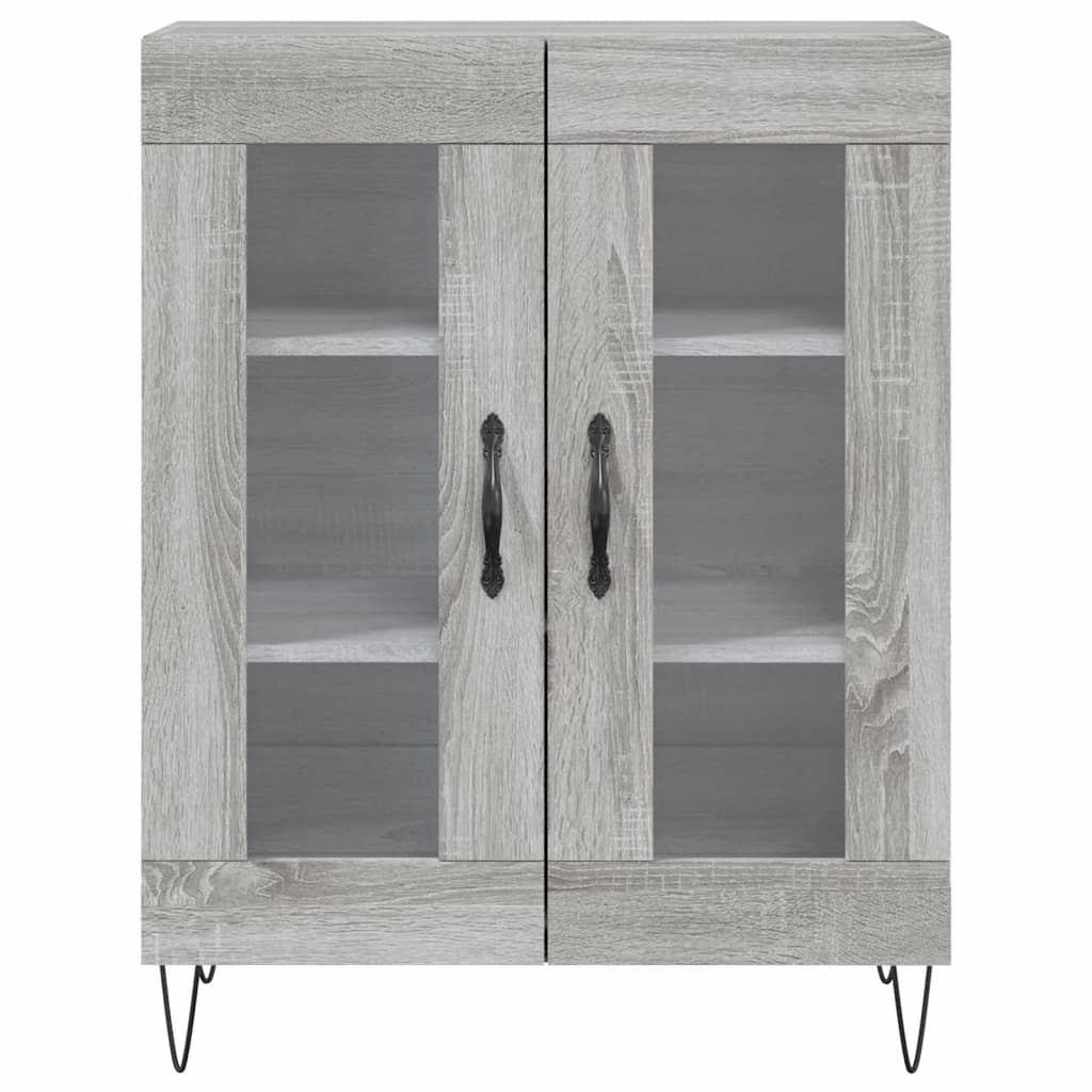 Image Buffet haut Sonoma gris 69,5x34x180 cm Bois d'ingénierie | Xios Store SNC vidaXL Xios Store SNC